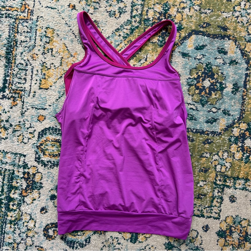 Hot pink / purple workout top